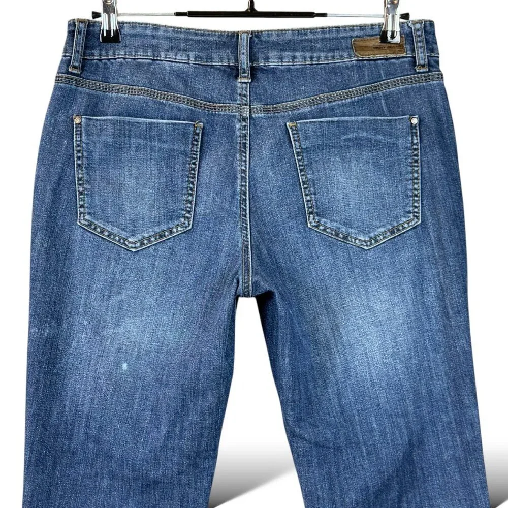 DKNY Jeans Soho Skinny Womens Size 8 Blue Medium Wash Mid-Rise Stretch Denim_5